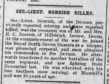 Norrish T T 3.10.1916