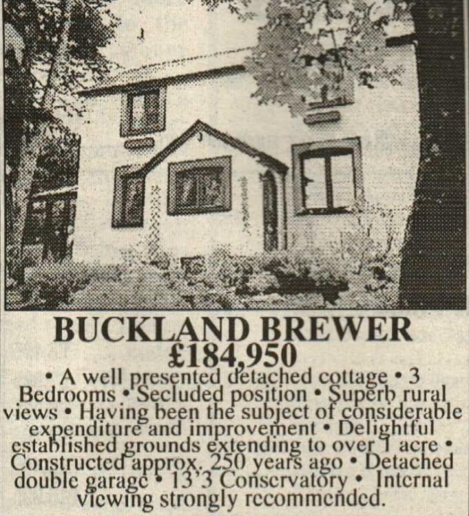 April 2000 Buckland Brewer cottage 3 bed