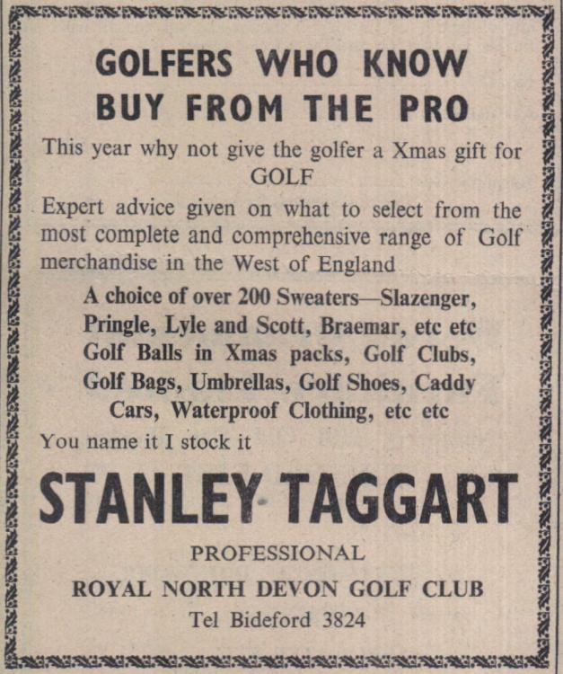 Dec 1974 Westward Ho RNDGC Stanley Taggart