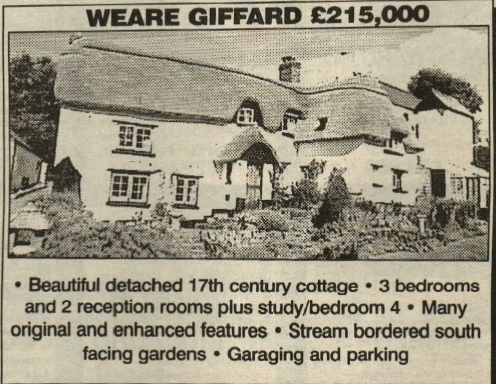 Jan 2000 Weare Giffard cottage for sale
