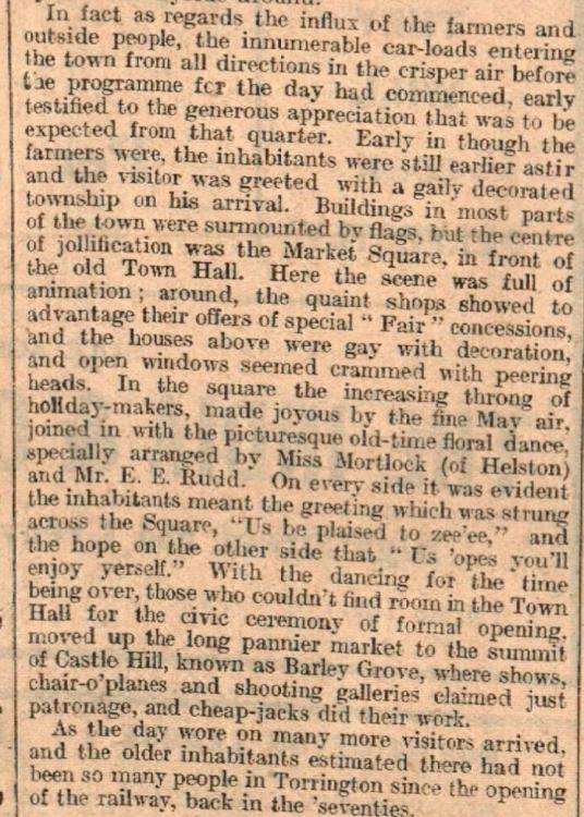 May 1924 Torrington May Fair