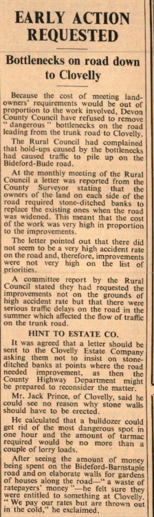 May 1964 Clovelly bottlenecks