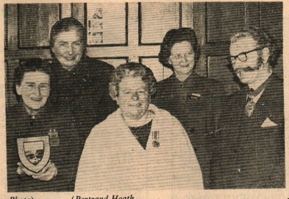 May 1972 Mrs Shortridge and Pat Hughes