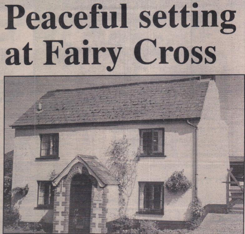 Nov 2000 Bideford Fairy Cross cottage for sale