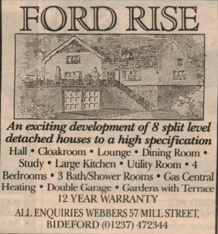 Oct 1999 Bideford Ford Rise properties for sale