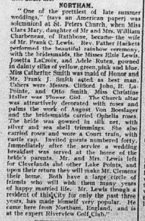 10.10.1916 wedding of Mr Lewis