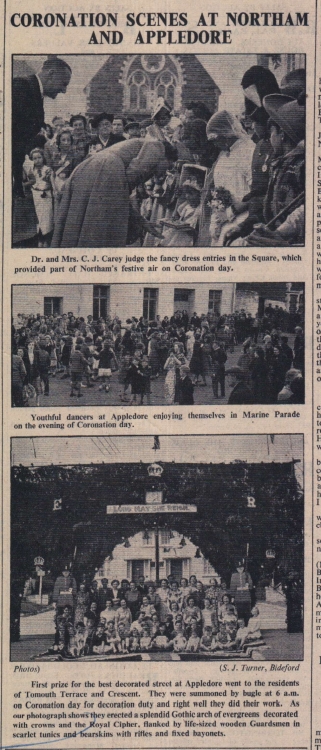 12.6.1953 Coronation scenes Northam and Appledore