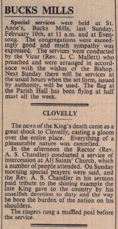 15.2.1952 Bucks Mills Clovelly