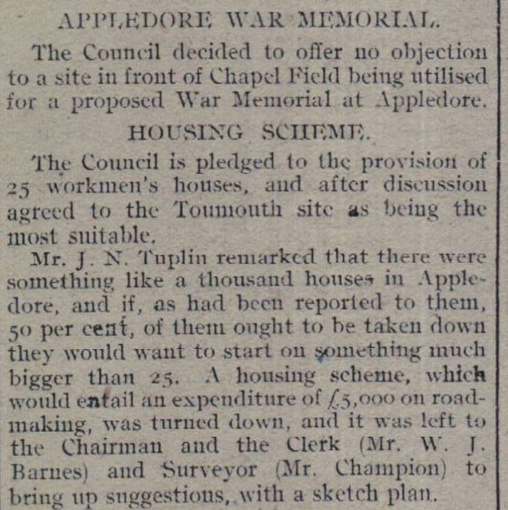17.12.1918 Appledore