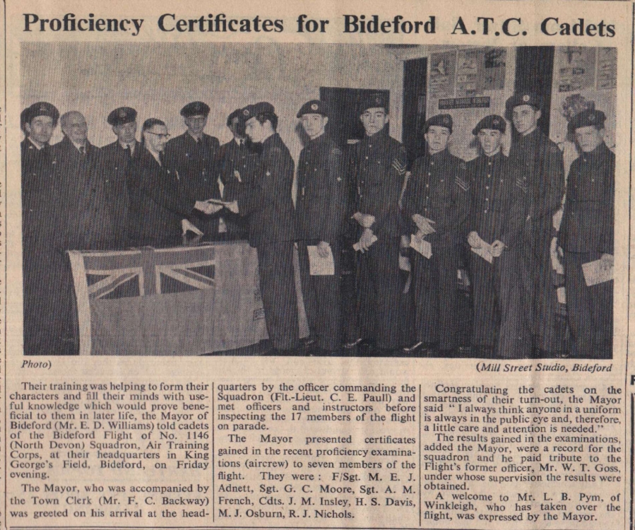 31.1.1958 Bideford ATC