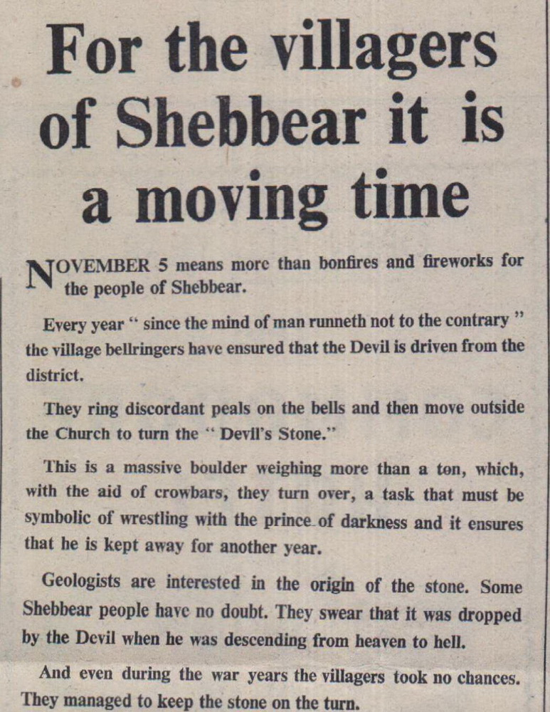 Shebbear boulder