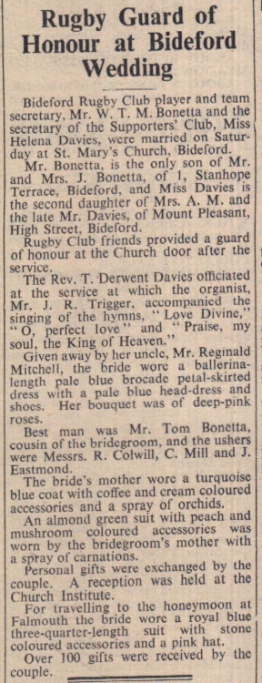 27.2.1959 Bonetta Davies wedding