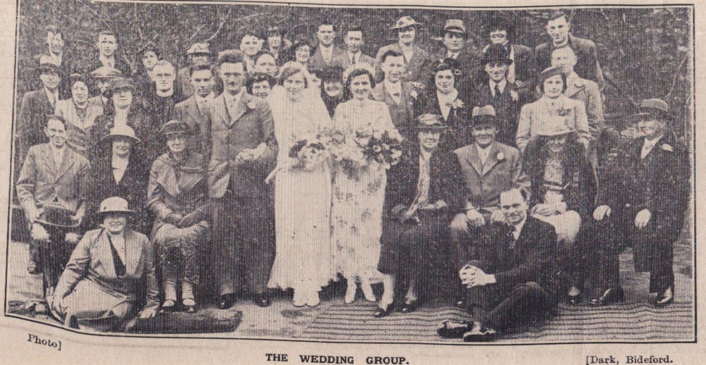 Heywood Velvin wedding Parkham Buckland Brewer 1938