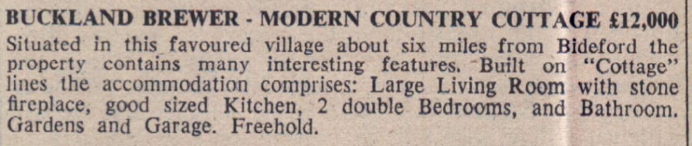 Feb 1978 Buckland Brewer modern cottage