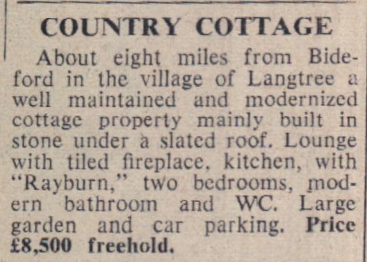 Jan 1978 Langtree country cottage
