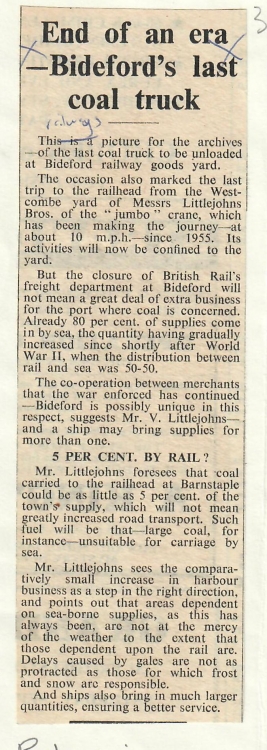 end of an era Bidefords last coal truck