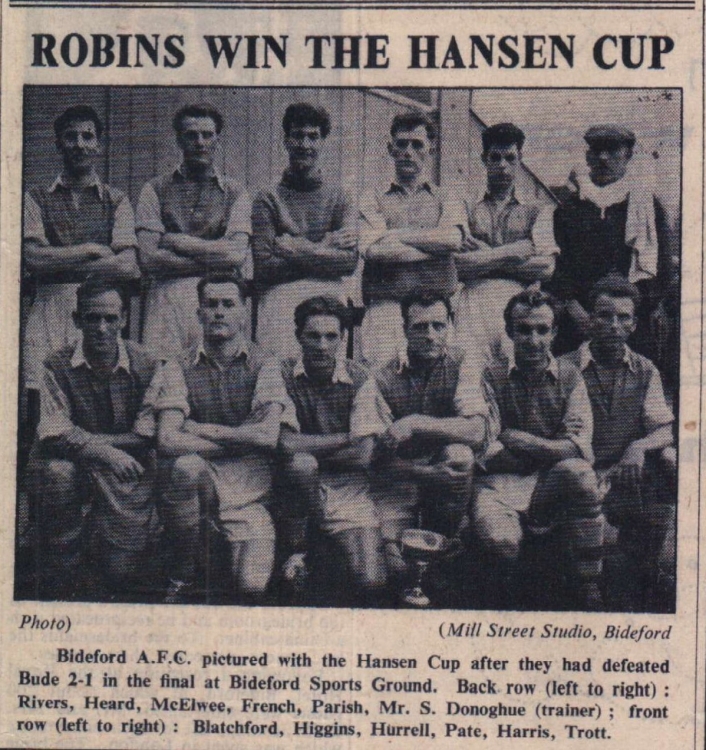 3.5.1957 Robins win Hansen Cup
