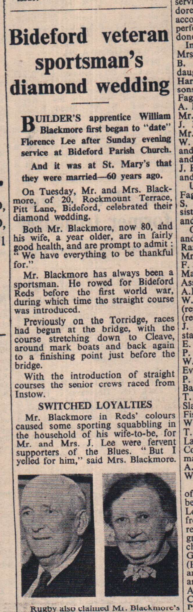 15.10.1965 Blackmore diamond wedding