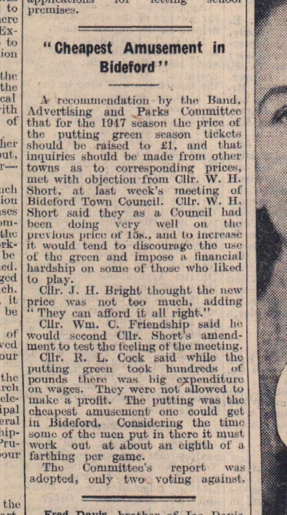 18.3.1947 Cheap amusement in Bideford