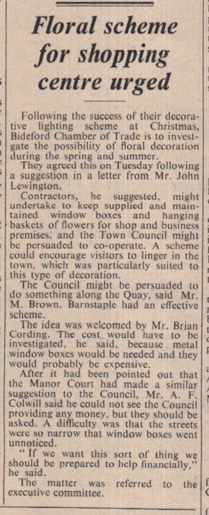 25.1.1963 Bideford flowers