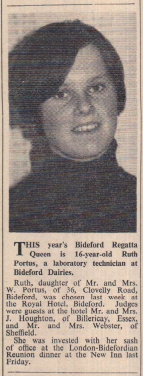 1967 Bideford Regatta Queen