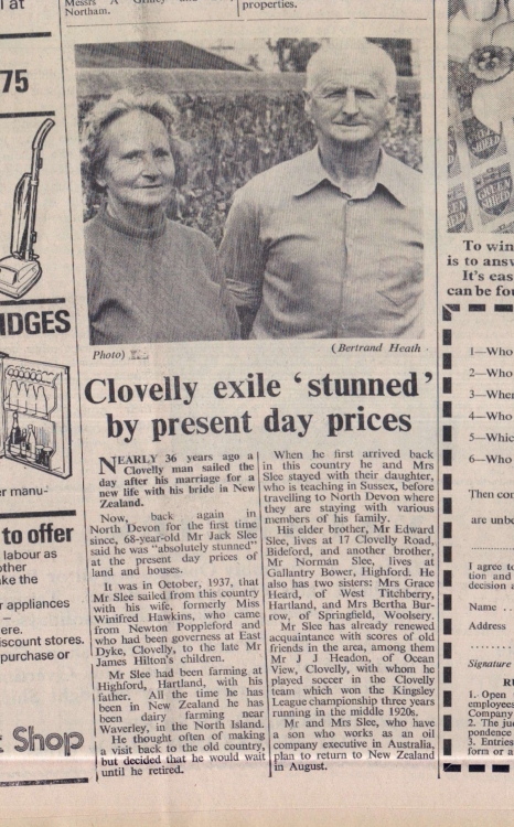 Clovelly exile 22.6.1973