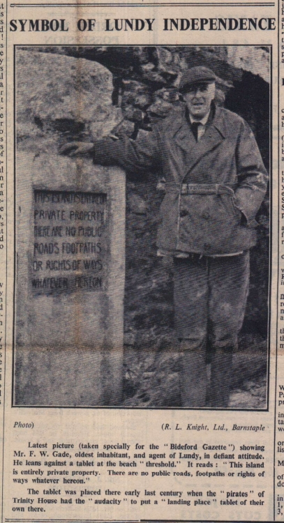 2.3.1951 Lundy independence1