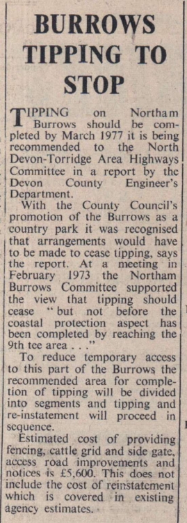 17.1.1975 Northam Burrows tipping