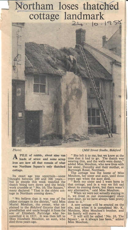 Northam loses thatched cottage landmark