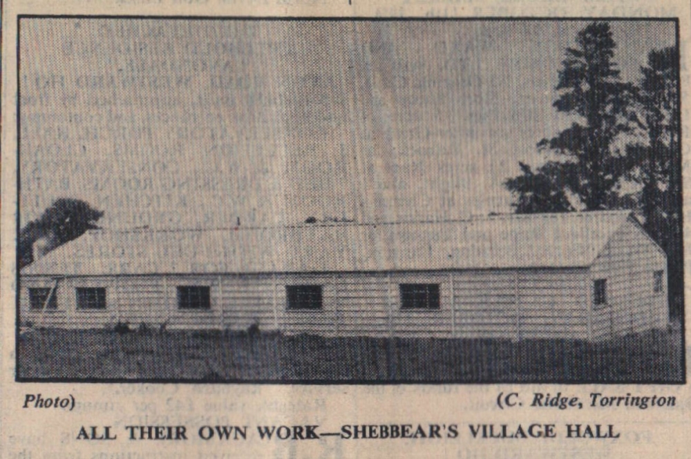 1.10.1954 Shebbear Village Hall3