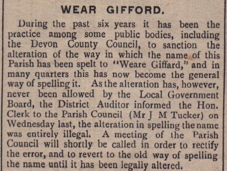 How to spell Wear Gifford?     