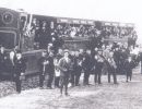 58   steam train carriage and people