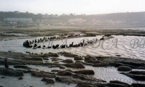 58   beach stripped of sand shipwreck