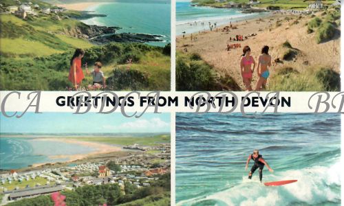 58   postcard with picture of beach