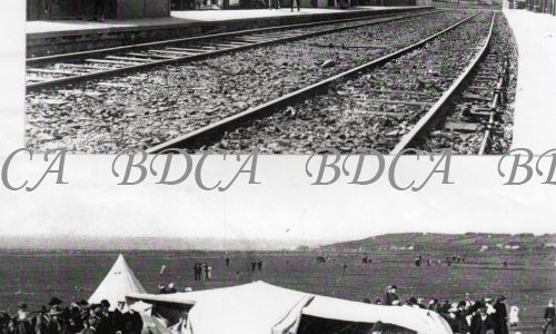 58   railway station plane on beach